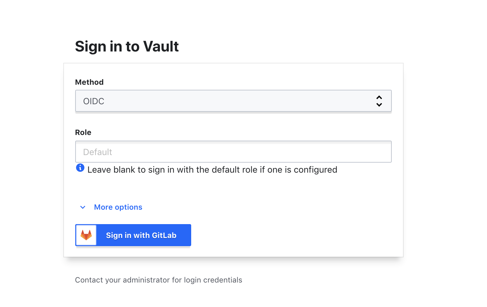 Sign in to Vault with GitLab