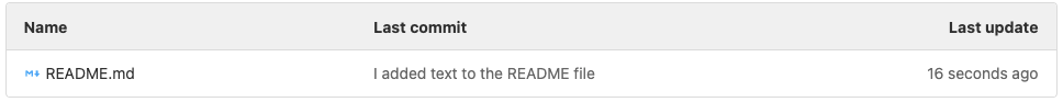 Display the commit message in the ‘Last commit’ column and the update time in the ‘Last update’ column